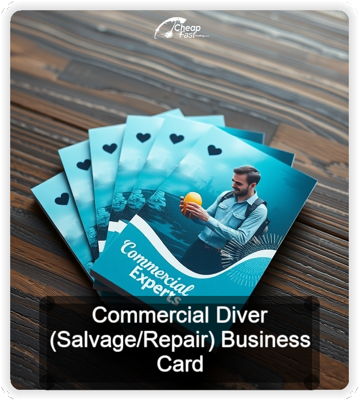 Commercial Diver Salvage Repair business card design sample