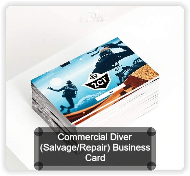 Commercial Diver Salvage Repair business card design sample