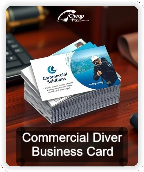Commercial Diver business card design sample