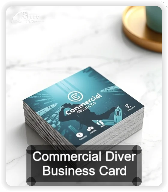 Commercial Diver business card design sample
