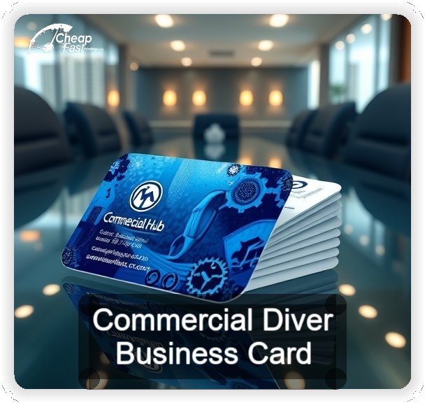 Commercial Diver business card design sample