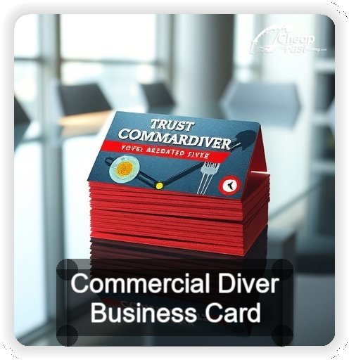 Commercial Diver business card design sample