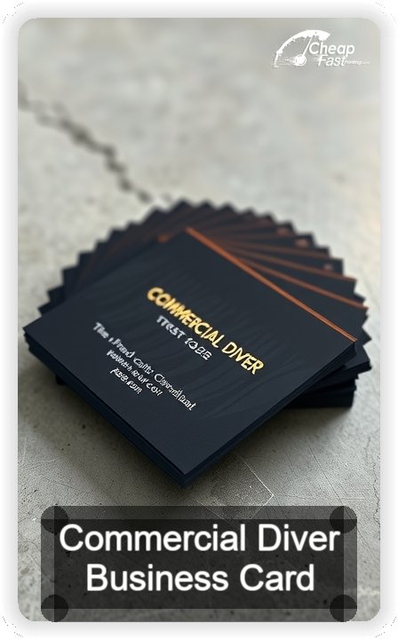 Commercial Diver business card design sample