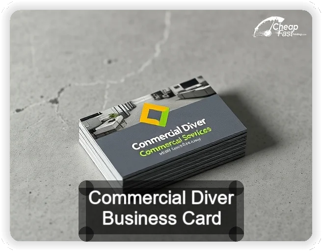 Commercial Diver business card design sample
