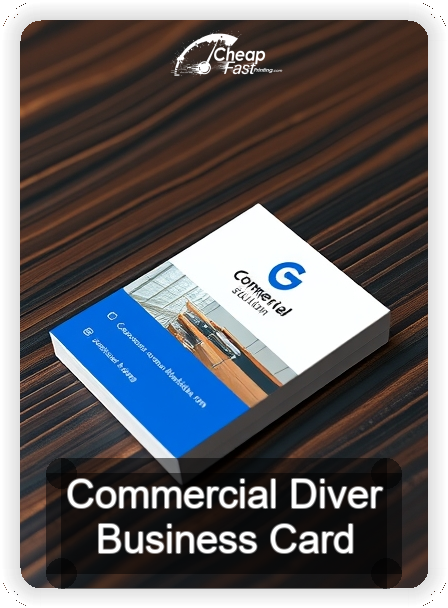 Commercial Diver business card design sample