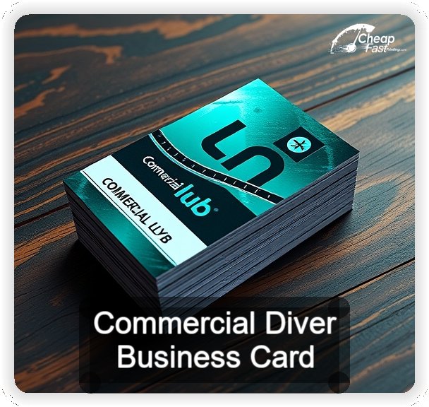 Commercial Diver business card design sample
