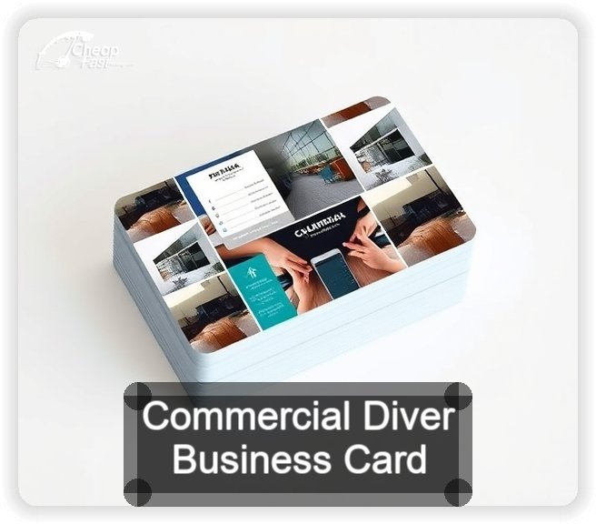 Commercial Diver business card design sample