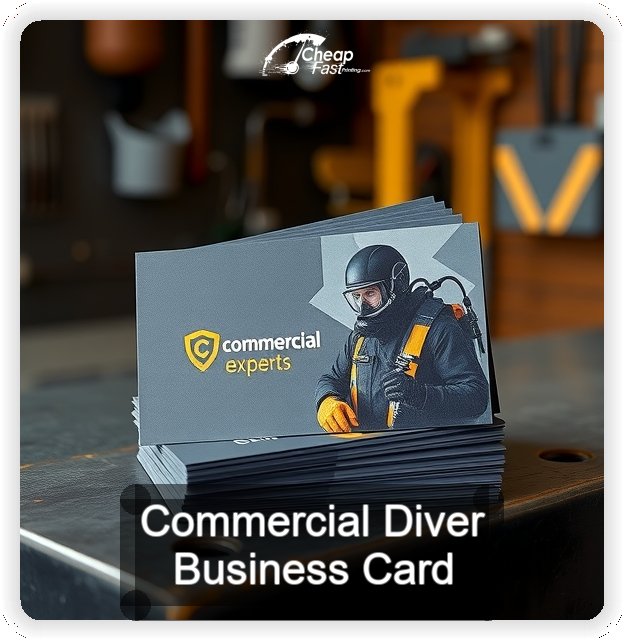 Commercial Diver business card design sample