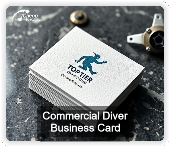 Commercial Diver business card design sample