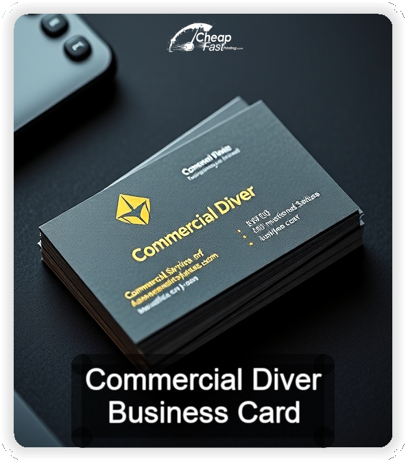 Commercial Diver business card design sample