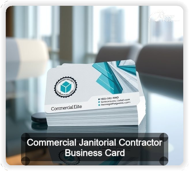 Commercial Janitorial Contractor business card design sample