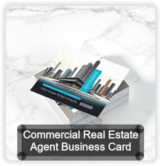 Commercial Real Estate Agent business card design sample