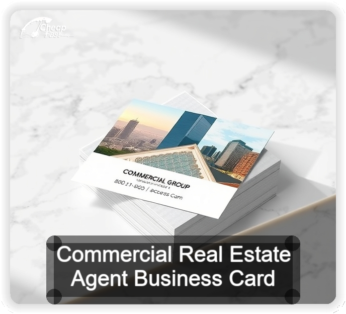 Commercial Real Estate Agent business card design sample