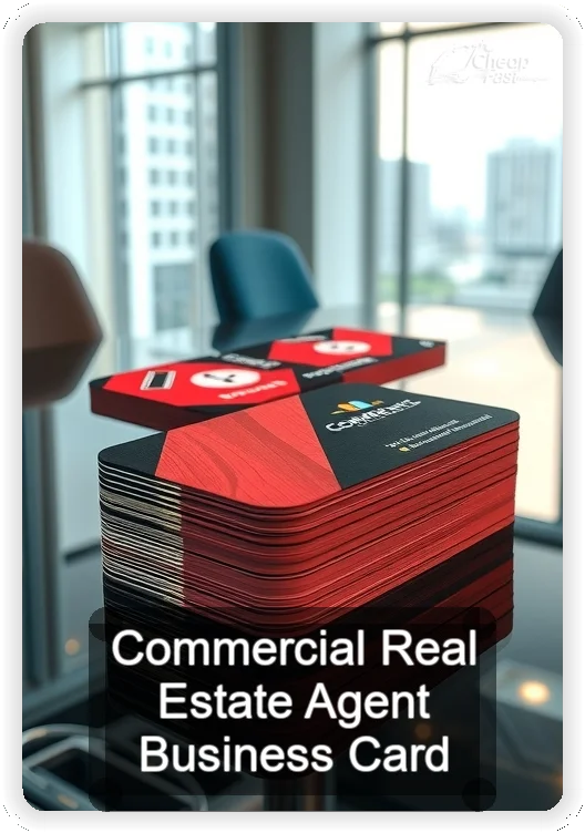 Commercial Real Estate Agent business card design sample