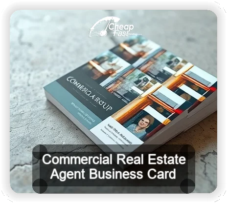 Commercial Real Estate Agent business card design sample