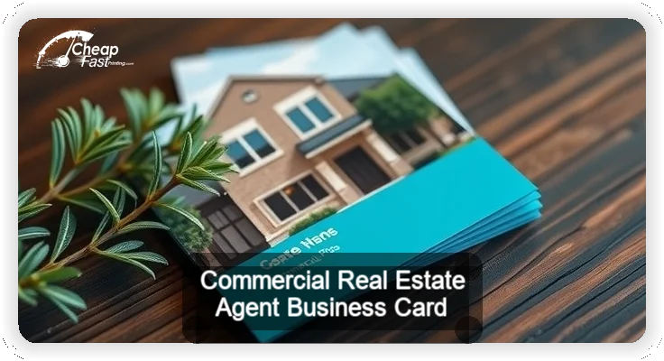 Commercial Real Estate Agent business card design sample