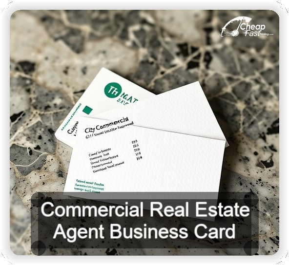 Commercial Real Estate Agent business card design sample