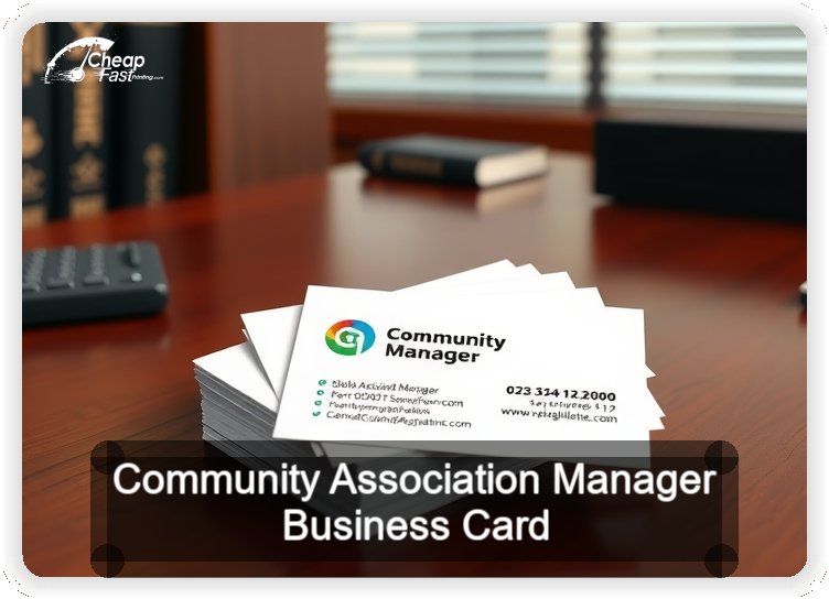 Community Association Manager business card design sample