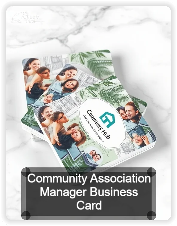 Community Association Manager business card design sample