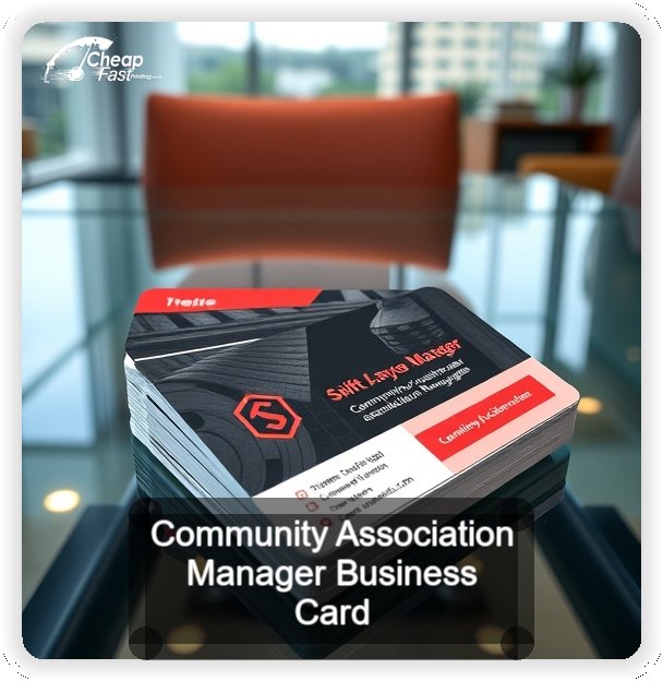 Community Association Manager business card design sample