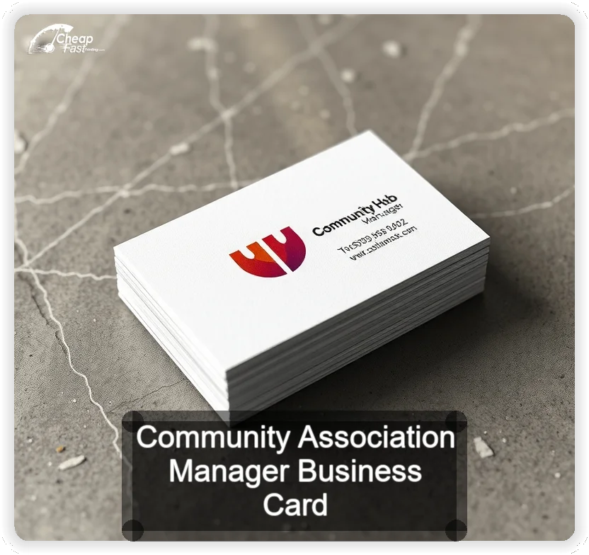 Community Association Manager business card design sample
