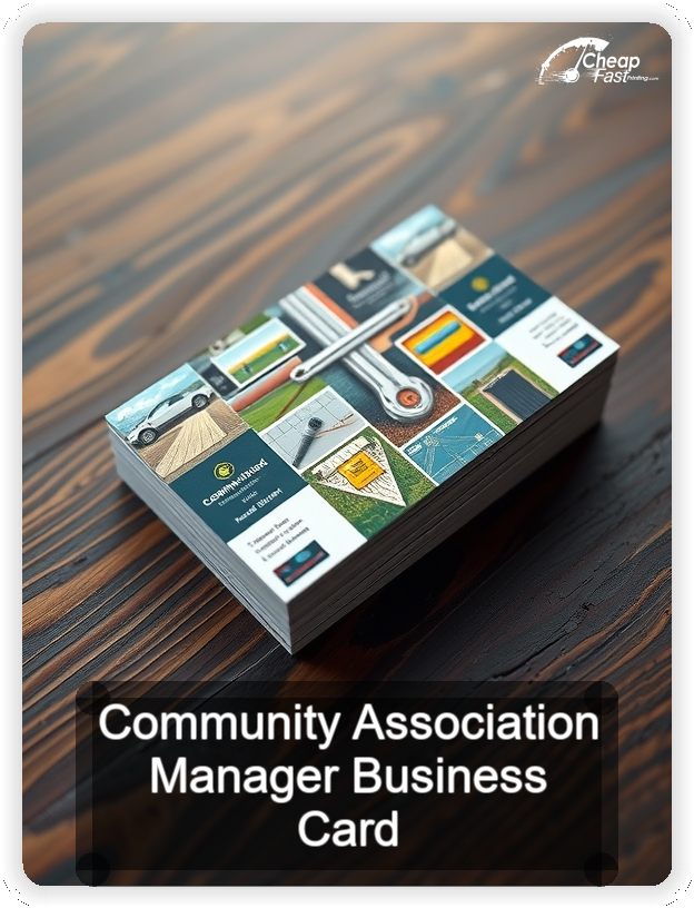 Community Association Manager business card design sample