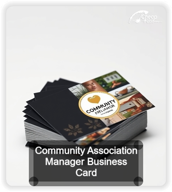 Community Association Manager business card design sample