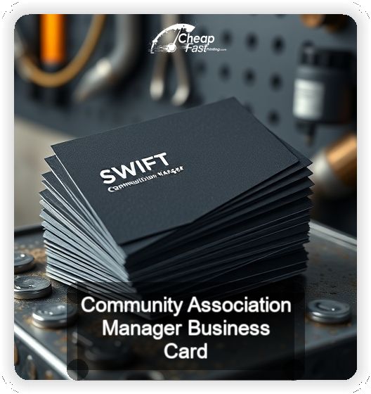 Community Association Manager business card design sample