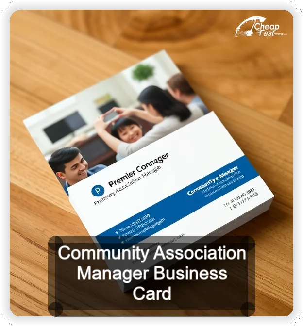 Community Association Manager business card design sample
