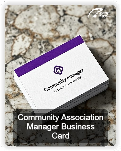 Community Association Manager business card design sample