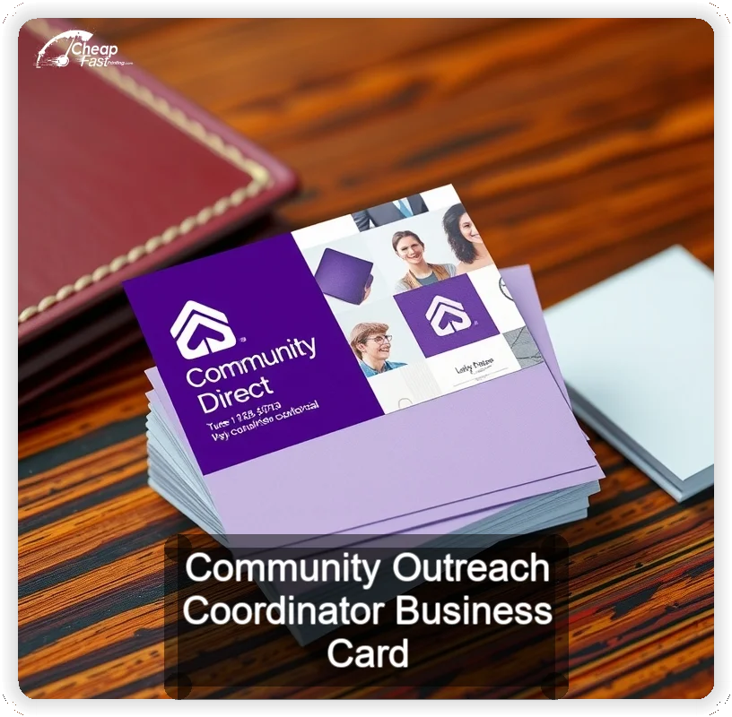 Community Outreach Coordinator business card design sample