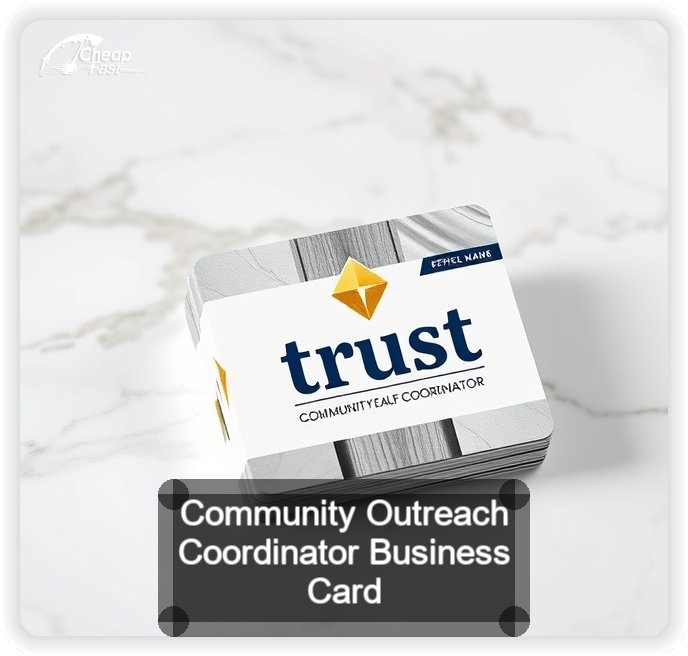 Community Outreach Coordinator business card design sample