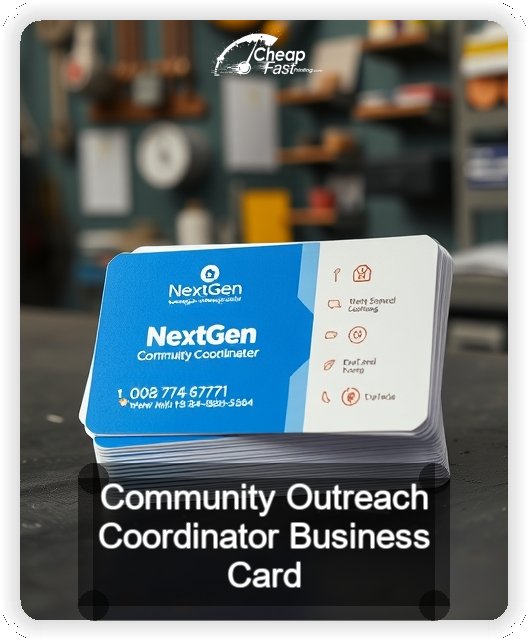 Community Outreach Coordinator business card design sample