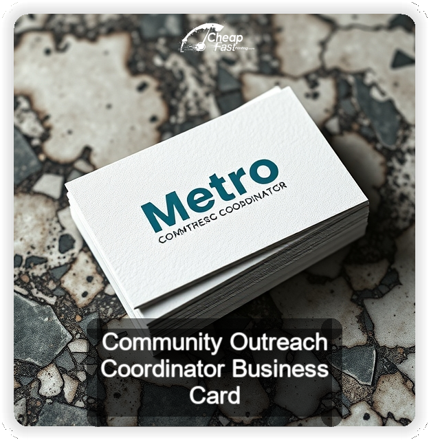 Community Outreach Coordinator business card design sample