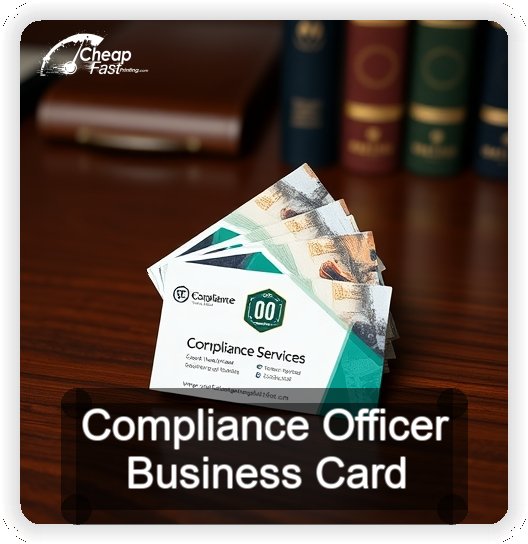 Compliance Officer business card design sample