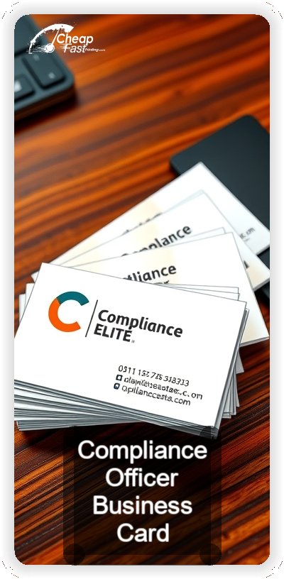 Compliance Officer business card design sample