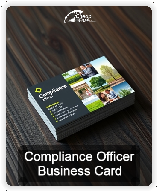 Compliance Officer business card design sample