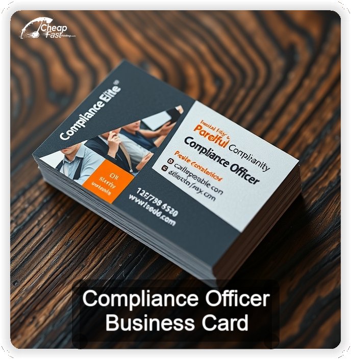Compliance Officer business card design sample