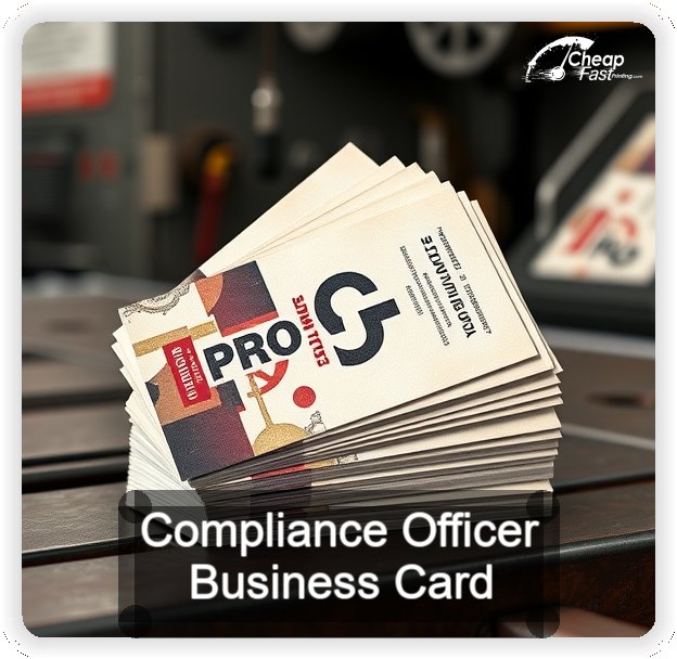 Compliance Officer business card design sample
