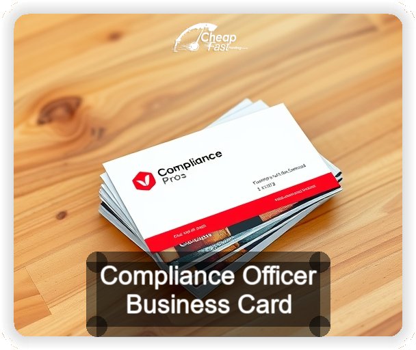 Compliance Officer business card design sample