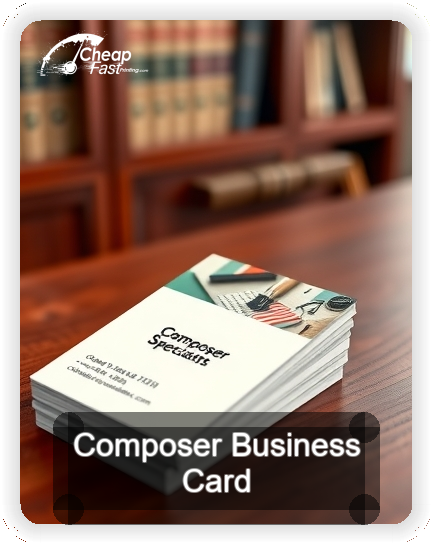 Composer business card design sample
