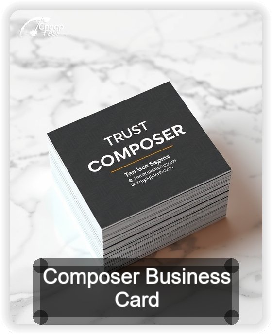 Composer business card design sample