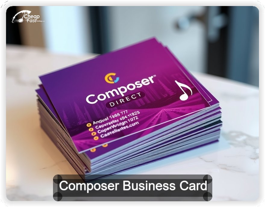 Composer business card design sample