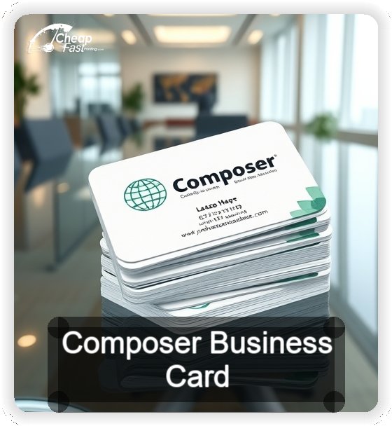 Composer business card design sample