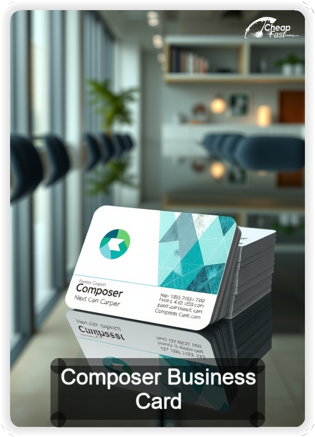 Composer business card design sample