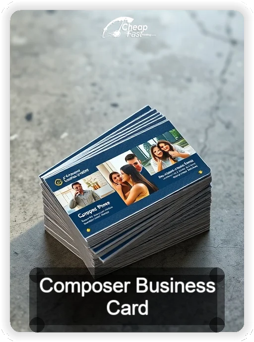 Composer business card design sample