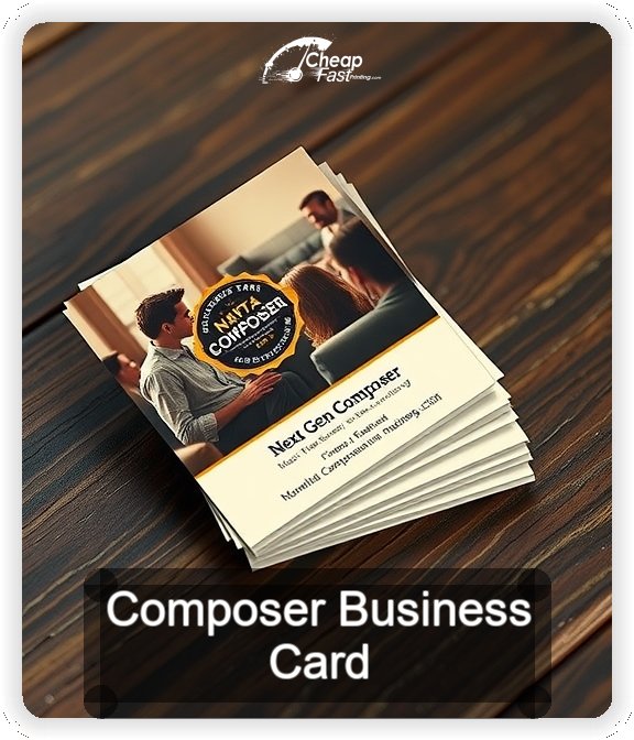 Composer business card design sample