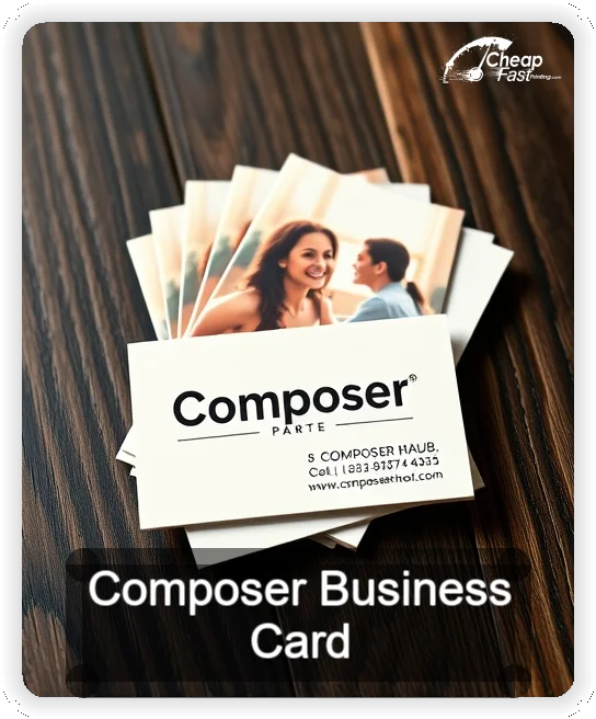 Composer business card design sample