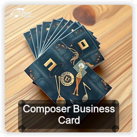 Composer business card design sample