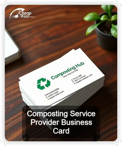 Composting Service Provider business card design sample